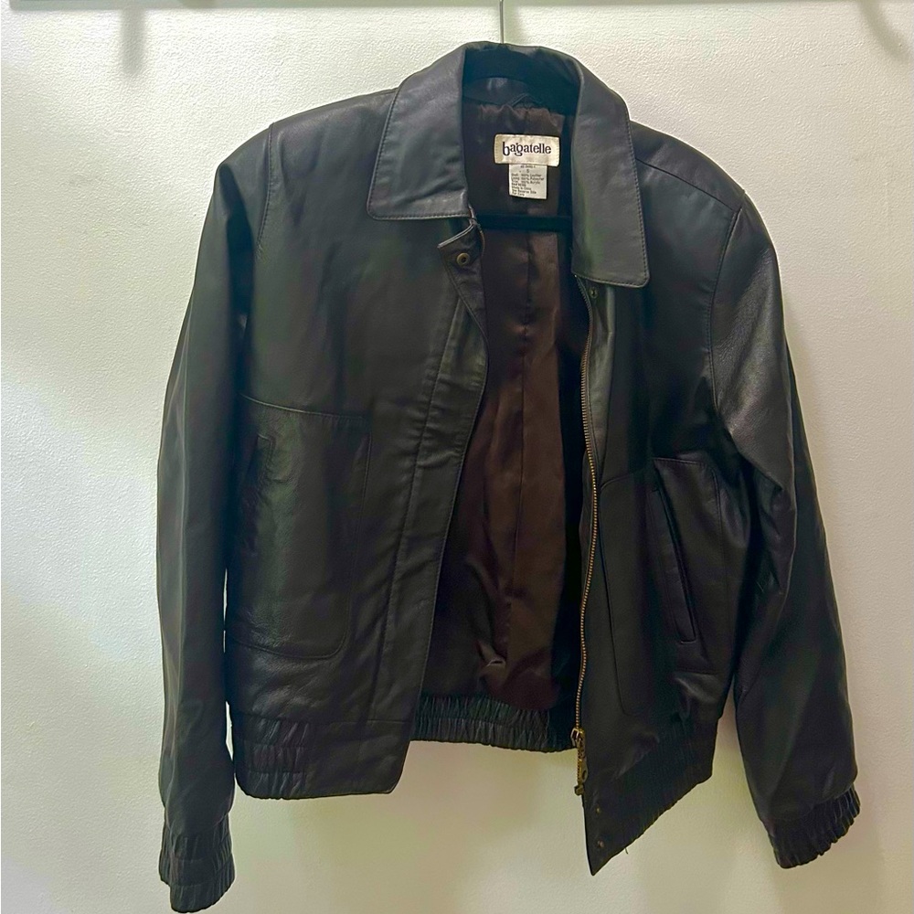 Vintage 90s Brown Leather Jacket